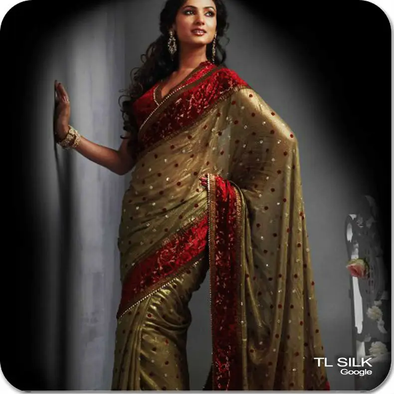 
Nepal Traditional Saree Fabric Silk Jacquard/Plain Dyed Yoryo Chiffon 