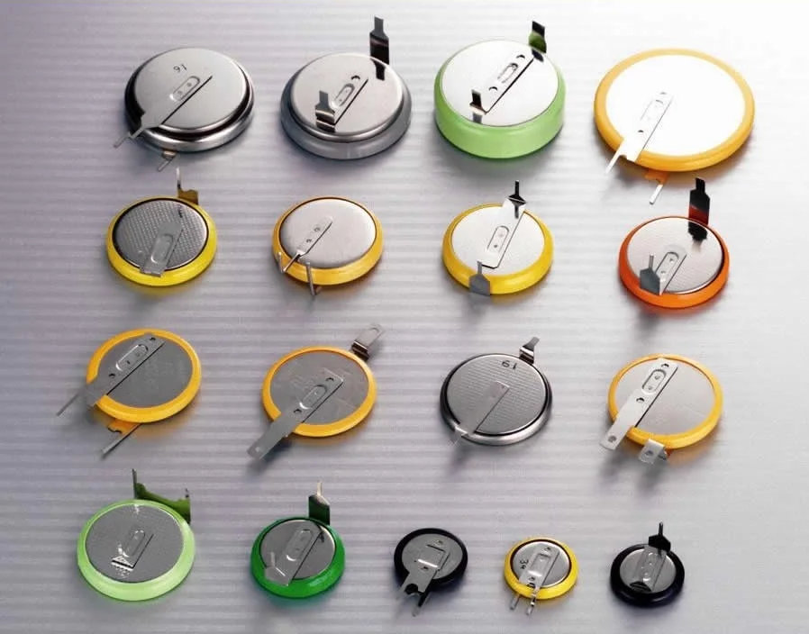 Cr2032 3v Lithium Soldering Battery CR2032 Button Battery With Tabs Pins