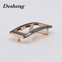 Новая модная заводская цена блестящая позолоченная простая пряжка из цинкового сплава