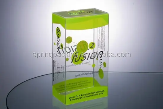 PVC PET material Clear printing plastic folding box blister card paper glue box for toys electronic cosmetic gift packaging