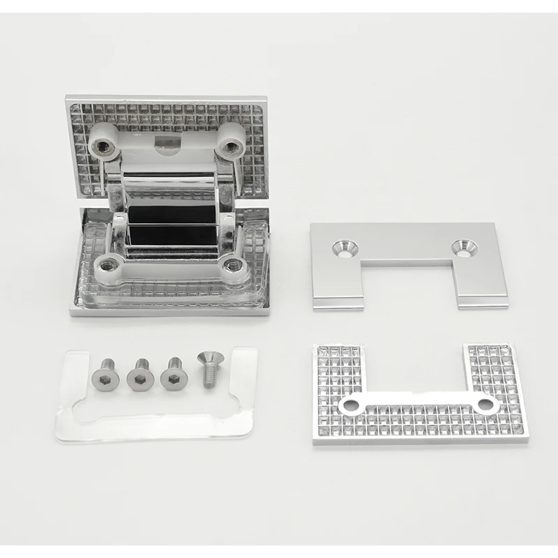 90 degree double glasses soft closing bathroom door glass hinge