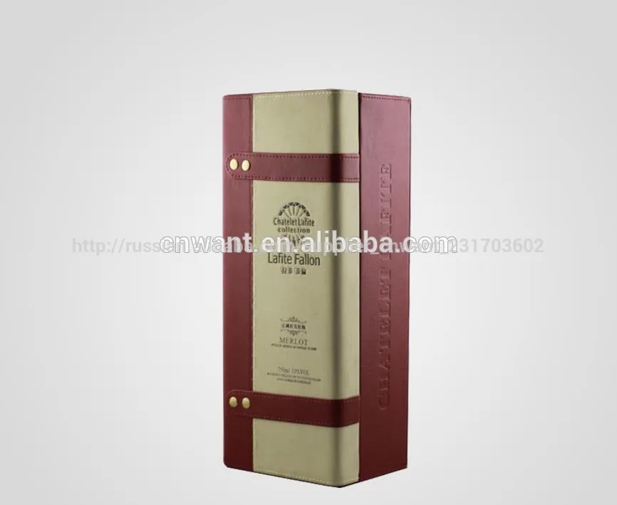 2014 leather faux wine carrier