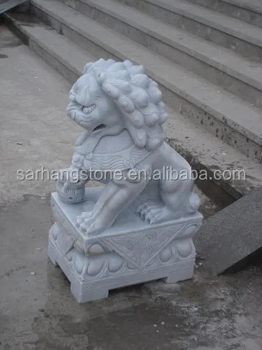 Classic Design Stone Marble Foo Dog Statue chinese lion