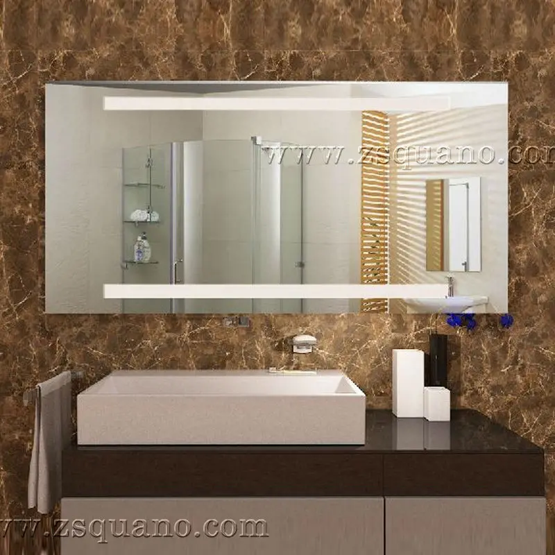 Chinese factory hotel wall led backlit Light bathroom mirrors with ir sensor motion switch