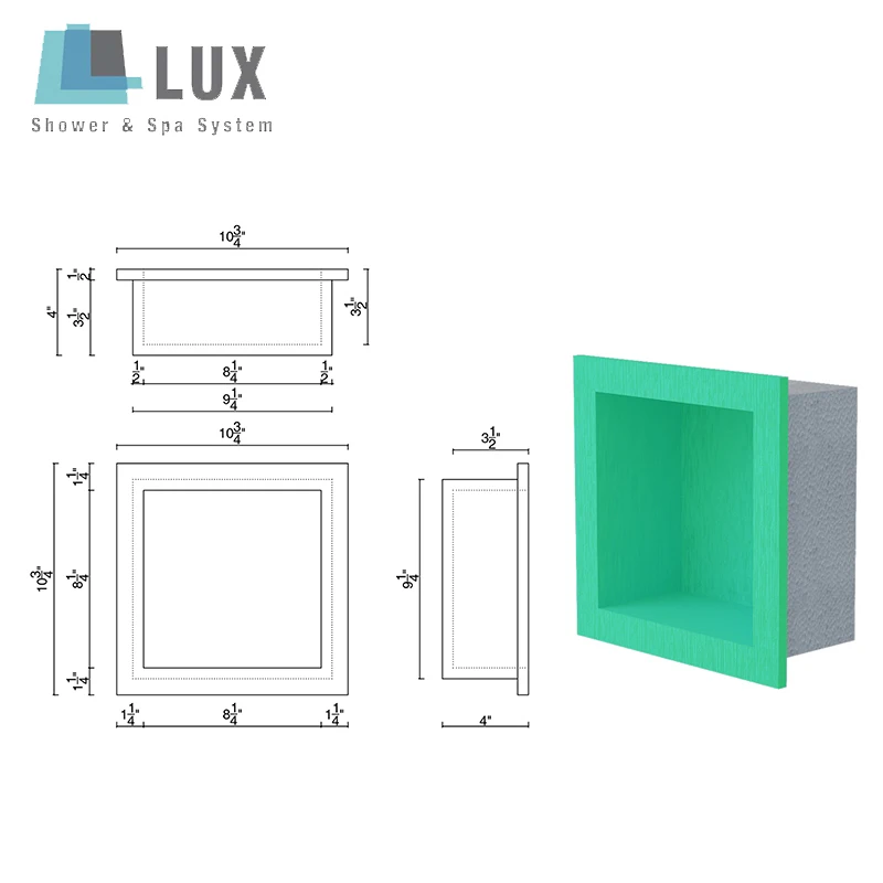EPS Shower Niche with cement coating