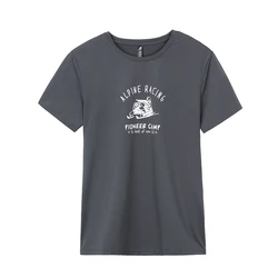 men quick-drying Sport running Casual t-shirt with a pattern Fitness mesh moisture wicking short sleeve male t-shirt