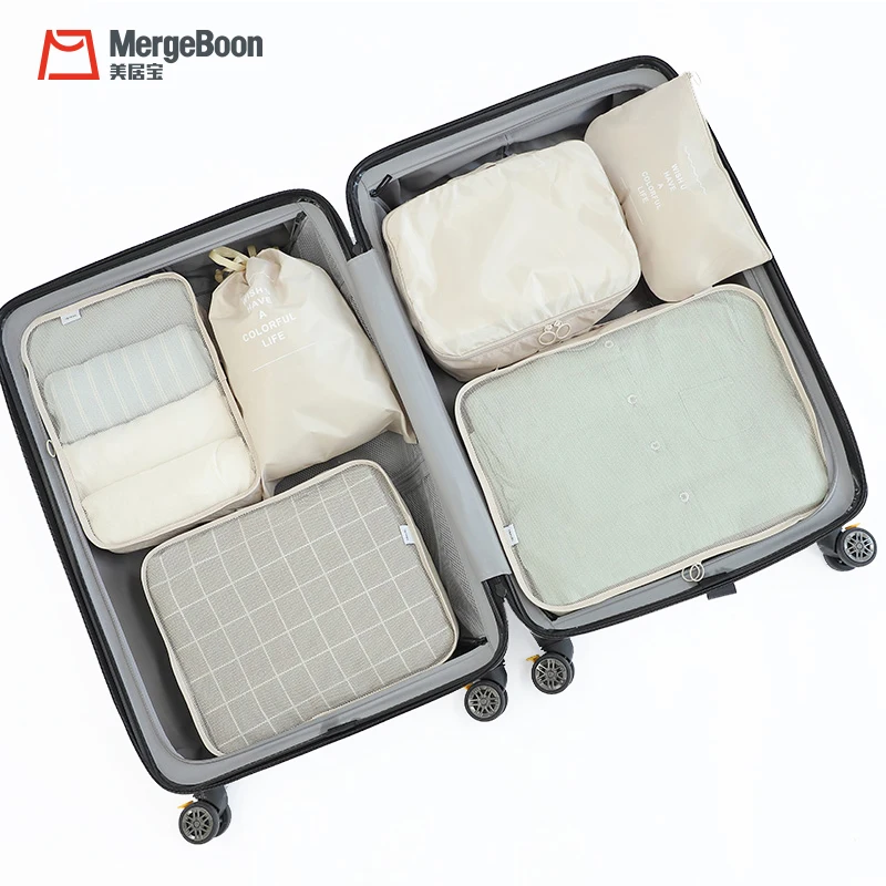 
Best travel pouch organizer bag 6 set packing cubes for luggage 