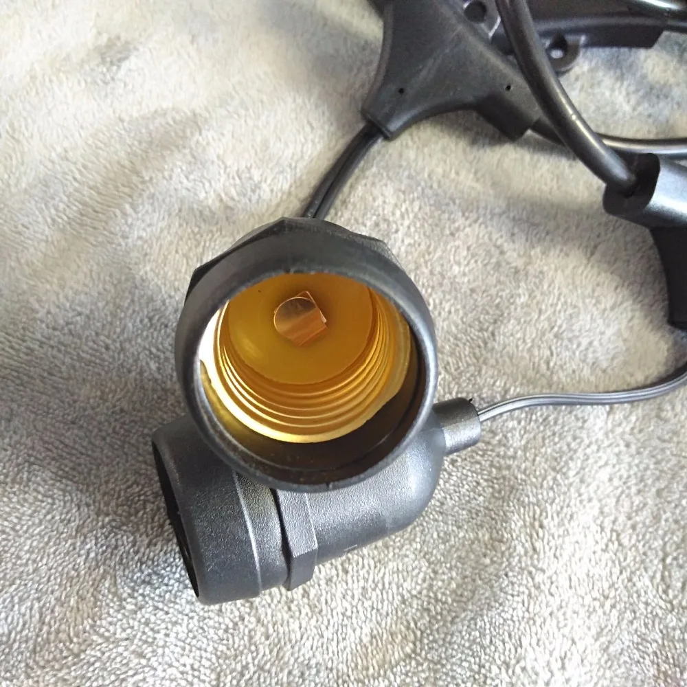 S14 48ft  IP65 Waterproof LED Filament String Lights With US/EU Male And Plug 120V/220V E26