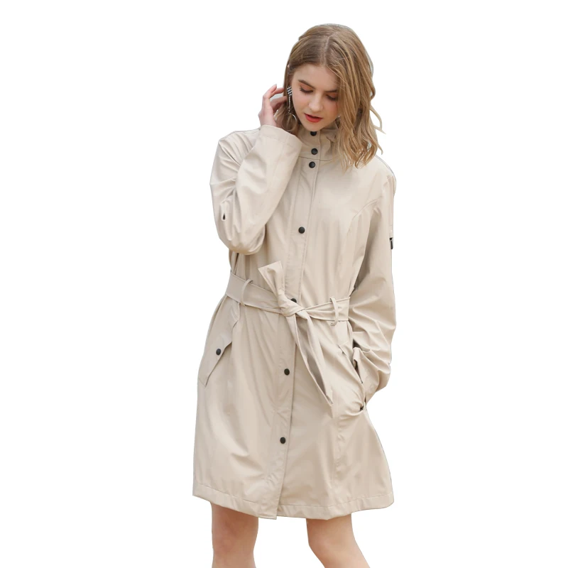 Rainfreem Ladies soft rain coat PU rain jackets for fashion rain coat women raincoat windbreaker