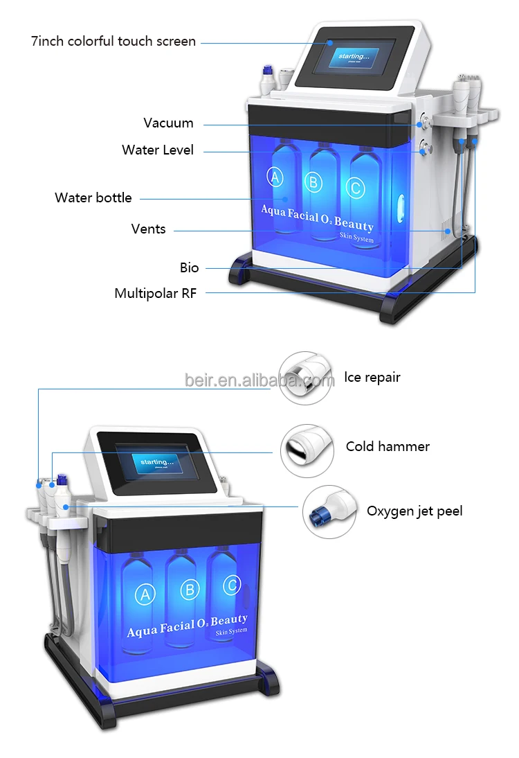 Portable 5 in 1 cryotherapy facial equipment/ BIO skin lifting hydra microdermabrasion facial beauty machine spa660