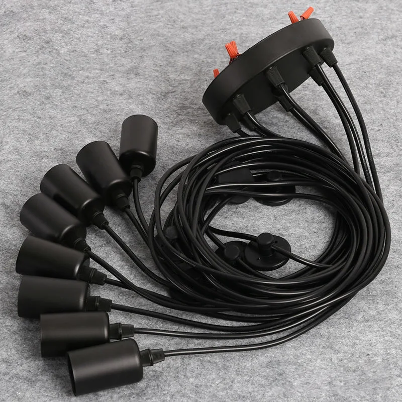 Hanging Home Lighting Adjustable Retro E 27 Edison Loft Style Classic Decorative LED DIY Vintage Spider Pendant Lamp light