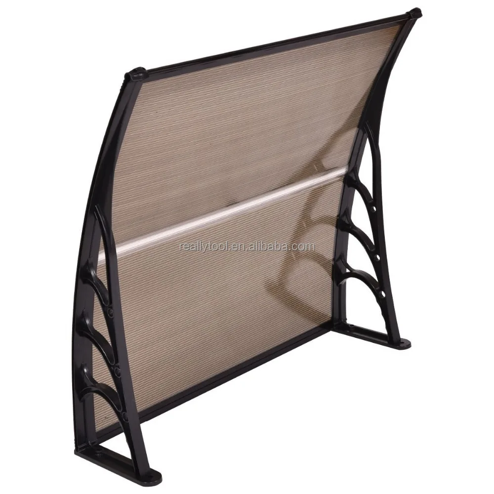 Door Canopy Front Back Solid Roof Porch Outdoor Awning Shelter Shade Patio Cover