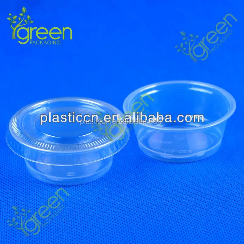 All Sizes clear Available Portion Cup Plastic Disposable Sauce Container/ Disposable Plastic Sauce Cup Wholesale with Lid