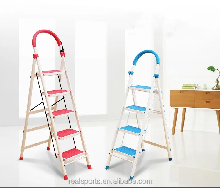 Step Folding Indoor Modern Ladder Household Aluminum home ladder Solid