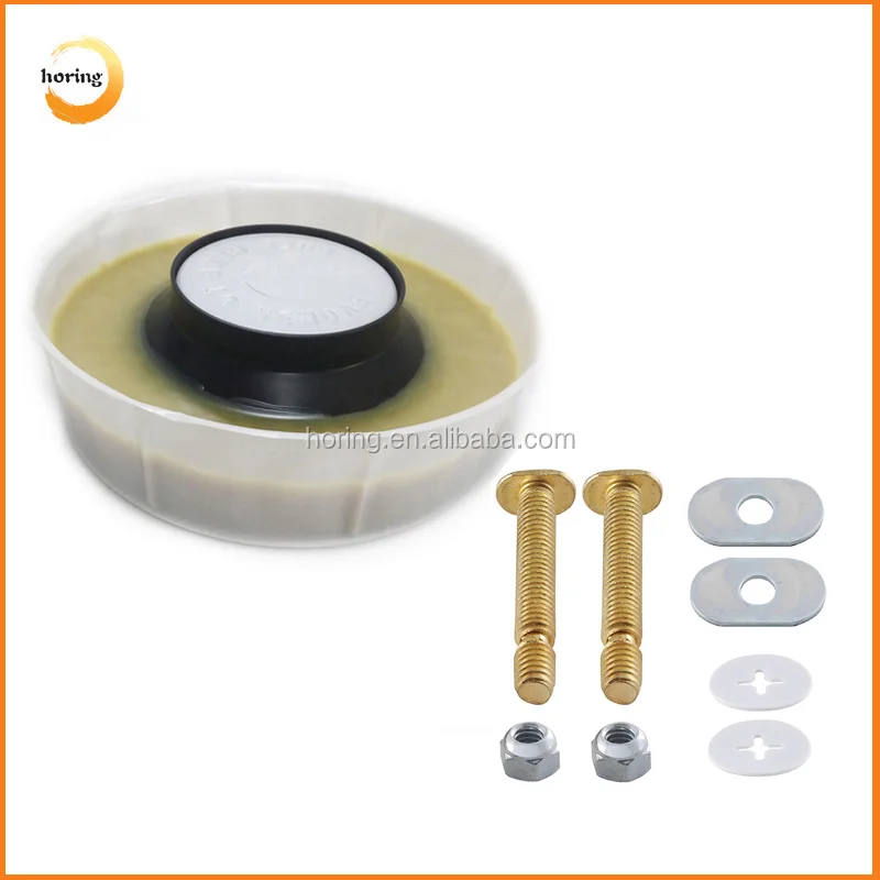 Toilet replacement kit toilet bowl gasket wax ring with toilet brass bolt kit