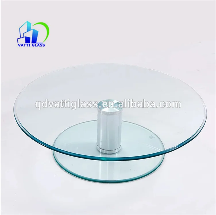 
Hotel Restaurant Dining Table Top Glass Lazy Susan Swivel Plate 