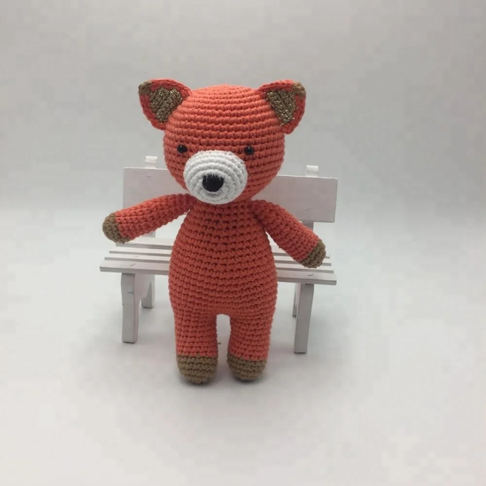 Wholesale baby crochet amigurumi plush teddy bear 100% handmade knitted toys