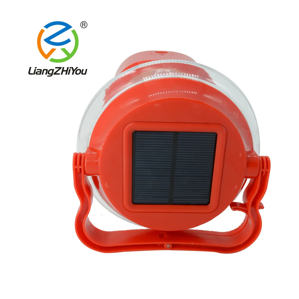 
White light led rechargeable camping lantern with solar panel 
