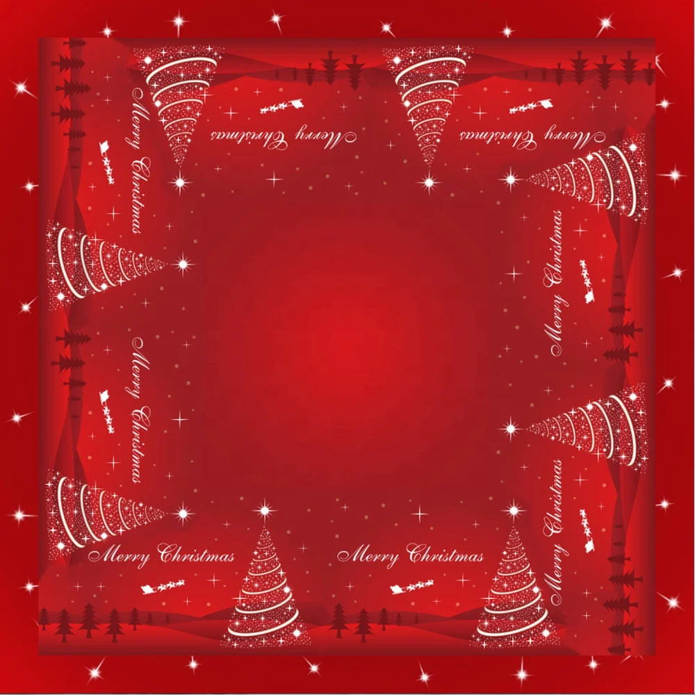 Oeko Tex II 100 проверенная фабрика производство рождественской елки дизайн печатная красная скатерть