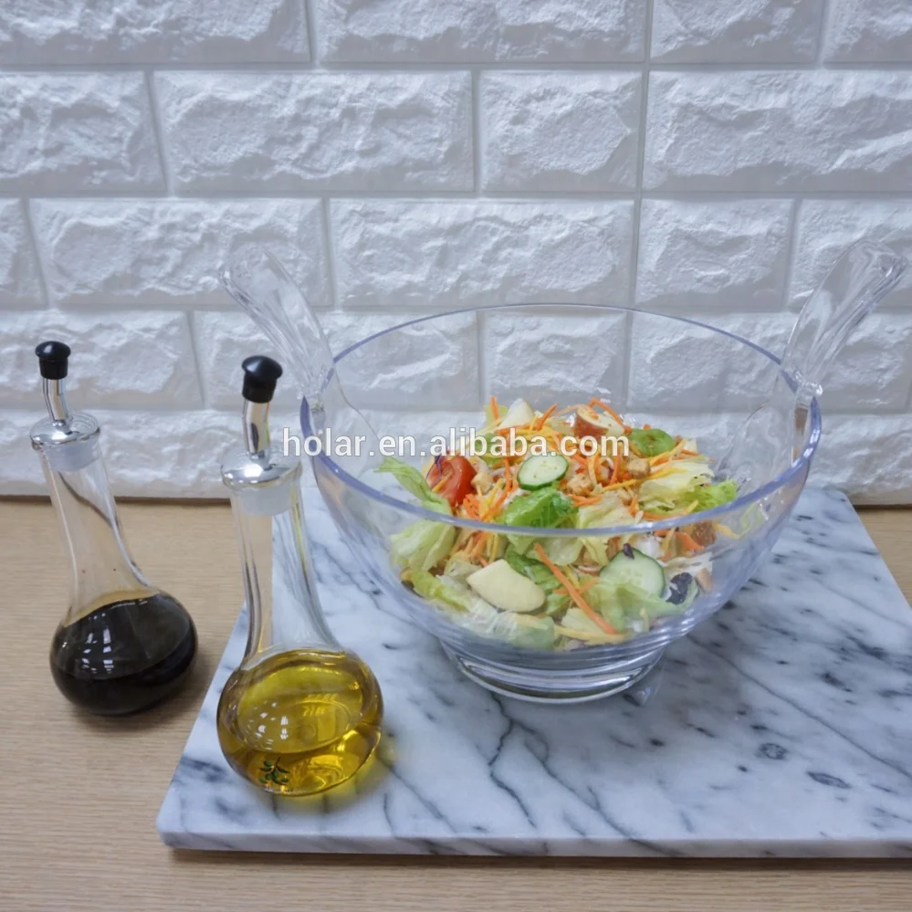 [Holar] Acrylic Transparent Salad Spoon Fork Server Set