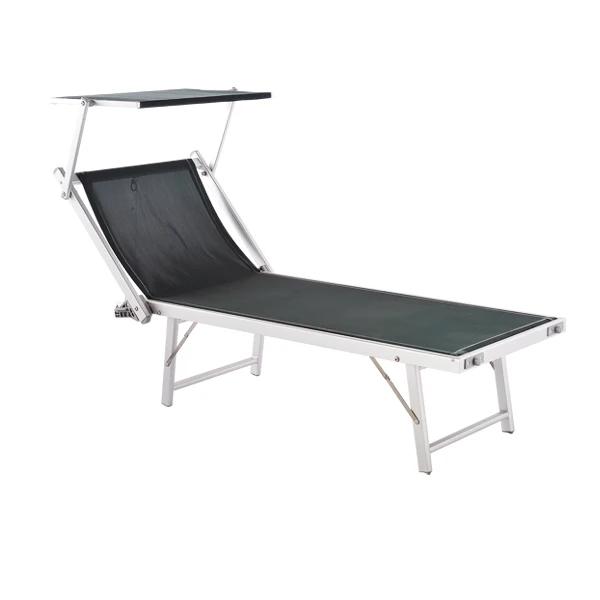 camping folding beach garden outdoor patio  foldable portable bed sun lounger with canopy chair