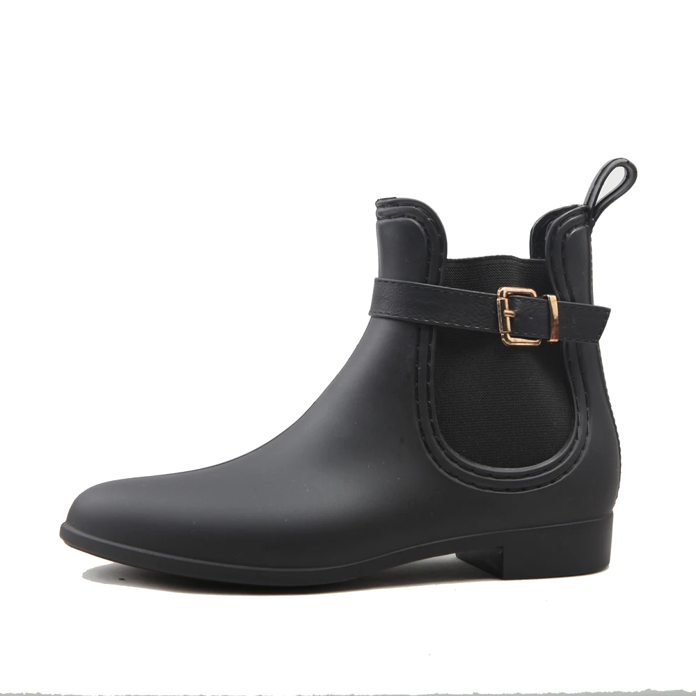 pvc rain boots chelsea style for women