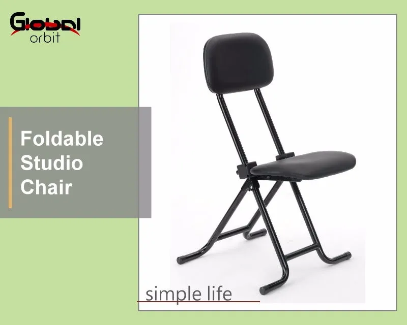 Adjustable Height Movable Studio Footrest Kitchen Swivel Bar Chair With Wheel