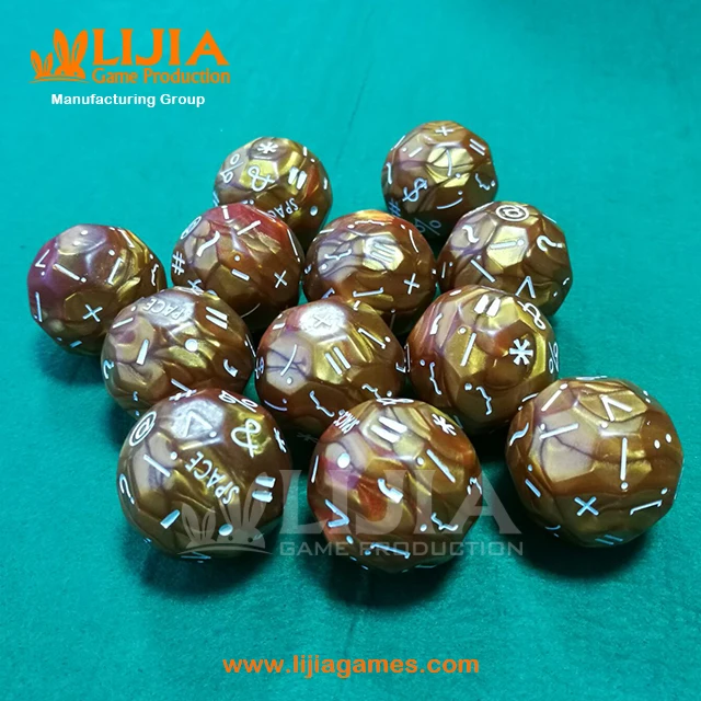 High quality durable customized engraving game plastic wooden polyhedral granite custom dices
