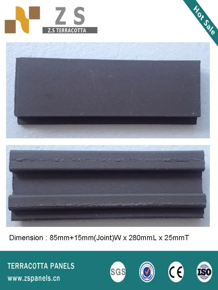 120944 CHINA TOP Brand hollow structure dry hanging clinker brick clay tiles price for easy install or renew wall facade system