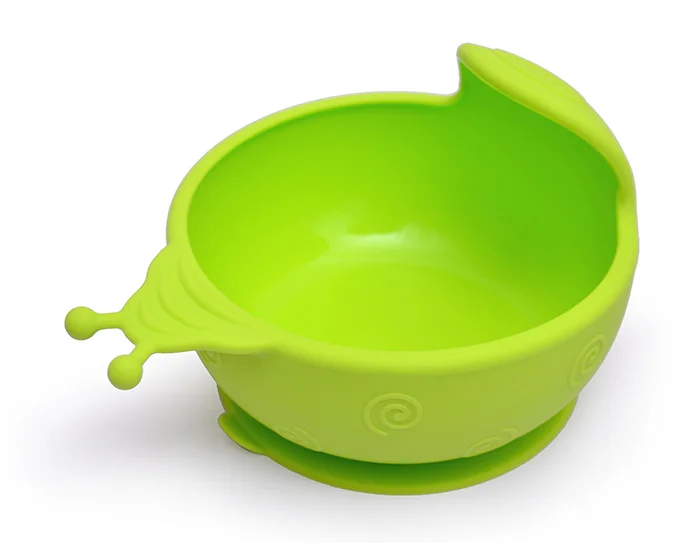 Ес и сша супермаркет горячая распродажа новейший дизайн детская используемая пищевая форма улитки детская всасывающая миска для кормления