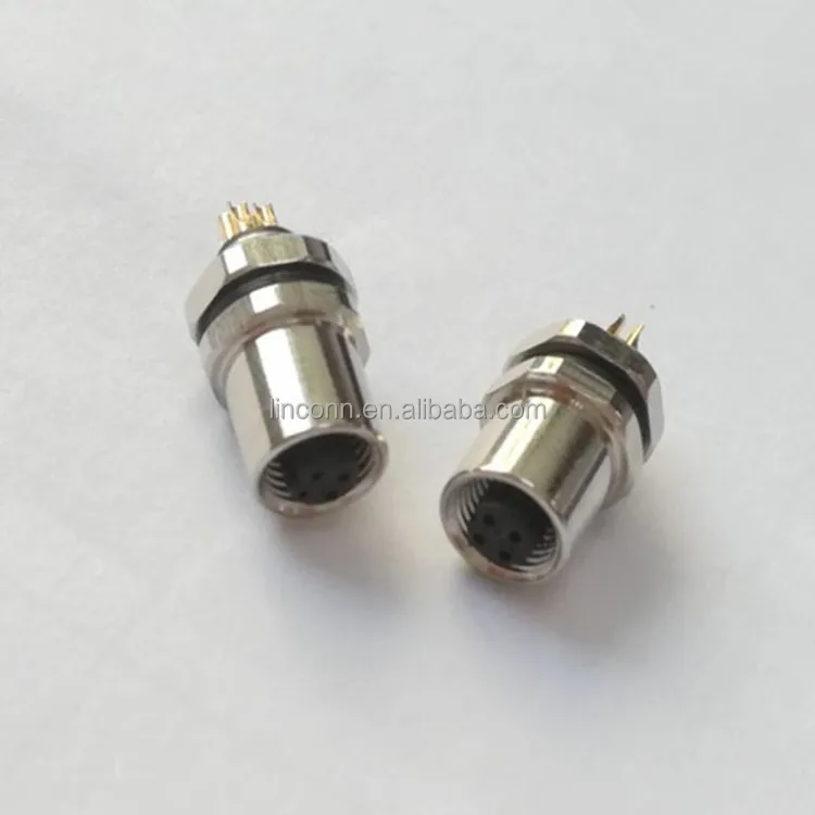 Mini M5 connector waterproof connector used in Remote metering or Robot connector