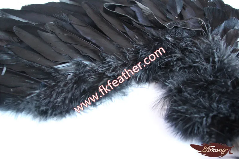 Event Decoration Craft Large Black Angel Wings Goose Feather