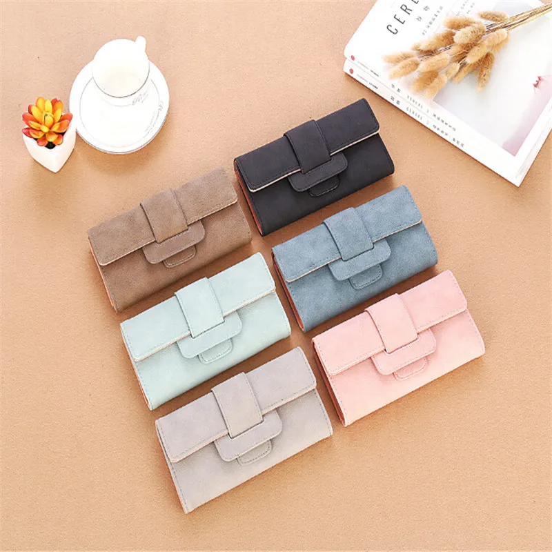 New Design Women Long Retro Fashion PU Leather Wallet