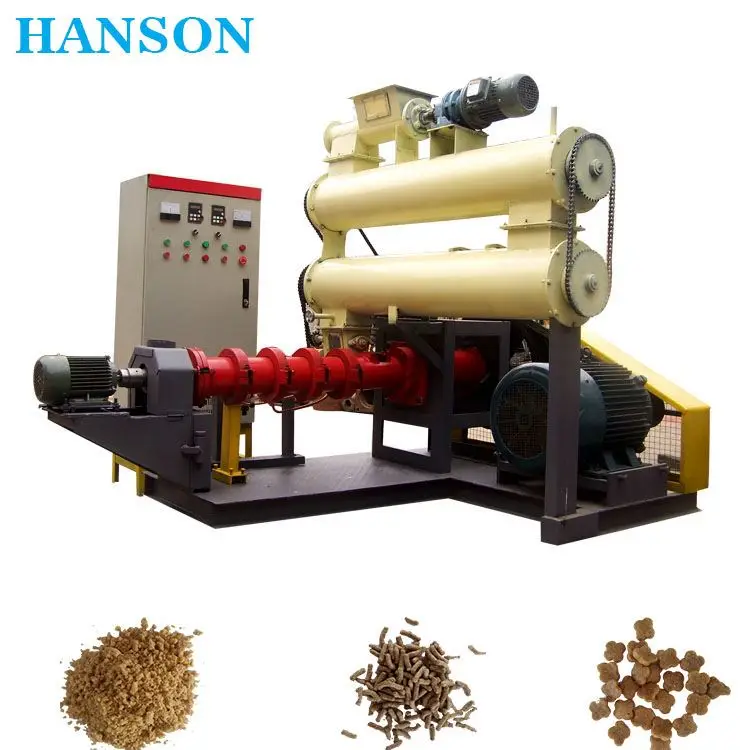 250-400kg per hour automatic floating fish feed pellet machine/ blood meal animal feed fish feed