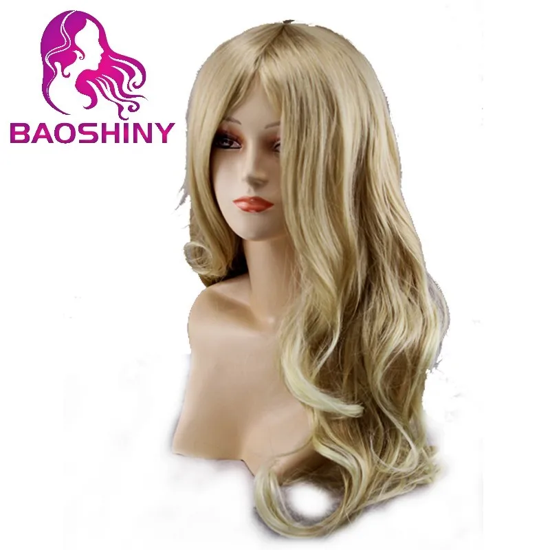 blonde wig long loose wave wigs synthetic lace front wig heat resistant Synthetic Hair