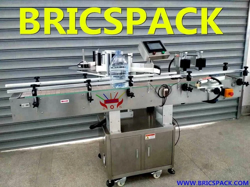 Self adhesive sticker labeling machine for round bottles