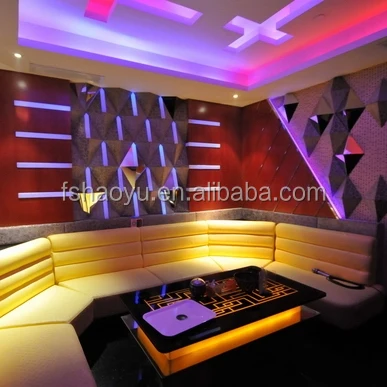 Желтый клубный диван из искусственной кожи, круглый диван, стул для дискотеки (CF012)