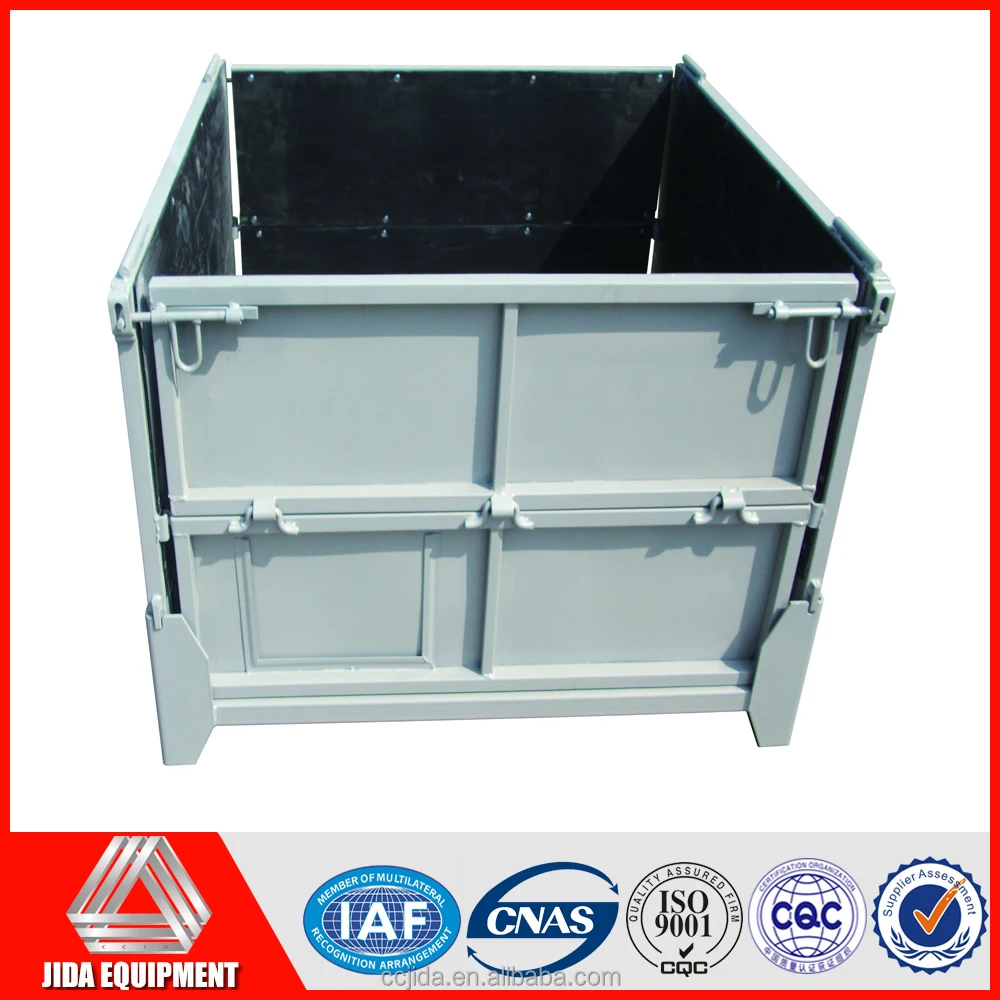 Foldable and Stackable Storage Mesh Steel Pallet Box