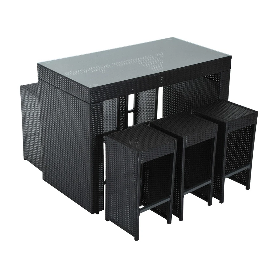 
Modern appearance rattan outdoor bar chair furniture set 