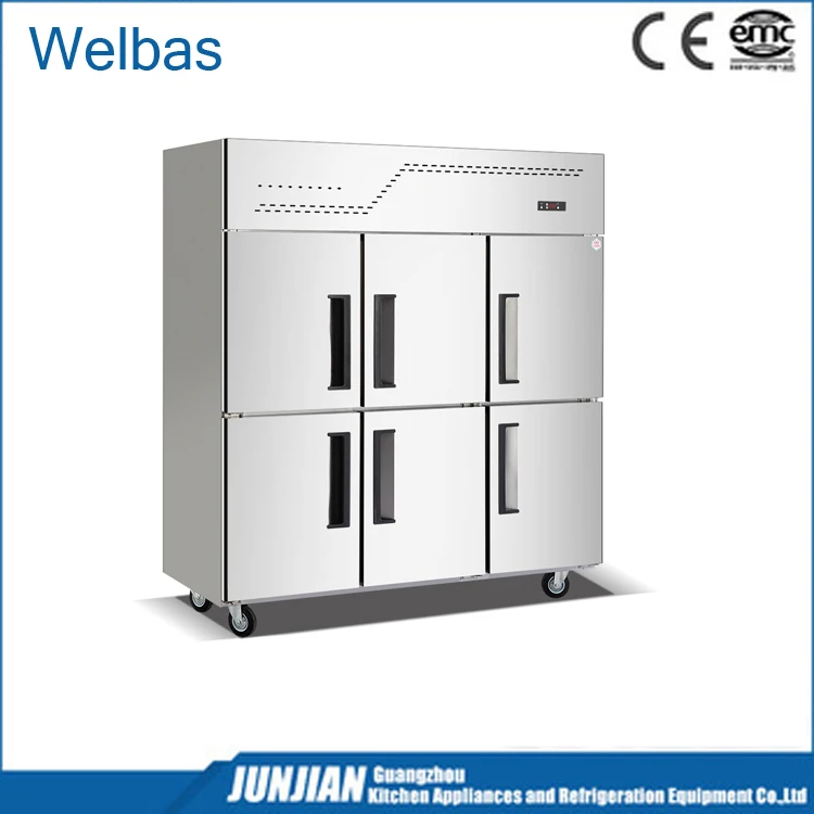 Welbas factory custom two door vertical freezer refrigerator
