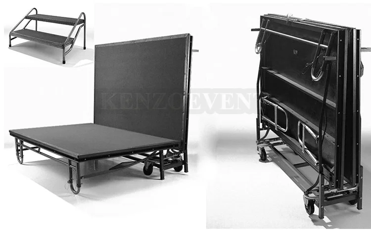Strong Steel Mobile Folding Portable Stage For Hotel
