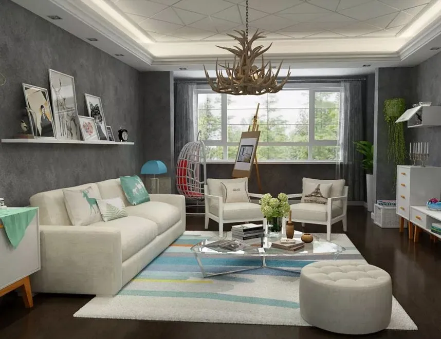 Factory price luxury modern hand-spun home carpet