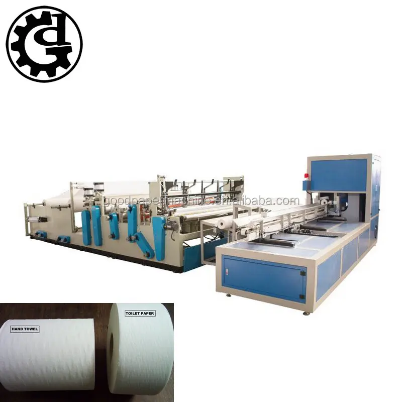 АВТОМАТИЧЕСКИЙ ЛЕНТОЧНОПИЛЬНЫЙ Макси roll резак тиснение перемотки промышленных машина туалетной бумаги