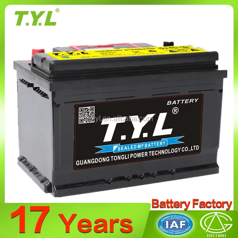 TYL Brand high performance 12V 54AH automotive battery in