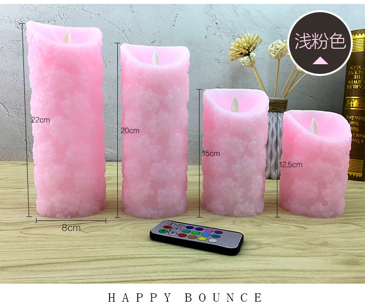 Подвижная конусная фитиль дистанционный столб чайные ОГНИ беспламенная Светодиодная свеча