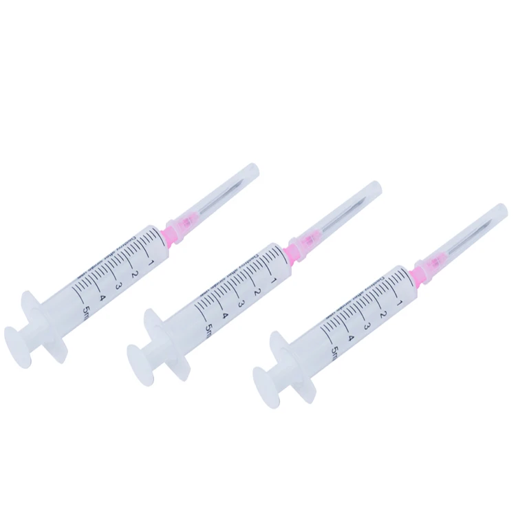 Latex Free Plastic Medical Disposable Two Parts Syringe With Needle