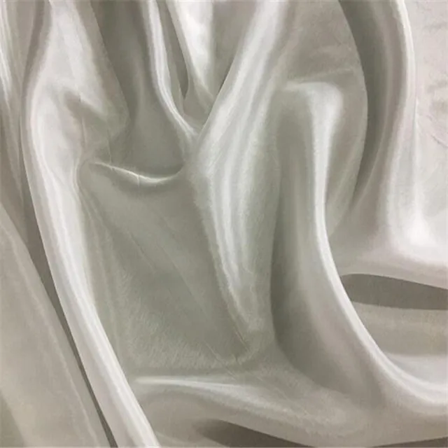 
 Натуральная белая эпонж шелковая ткань для летнего шарфа  