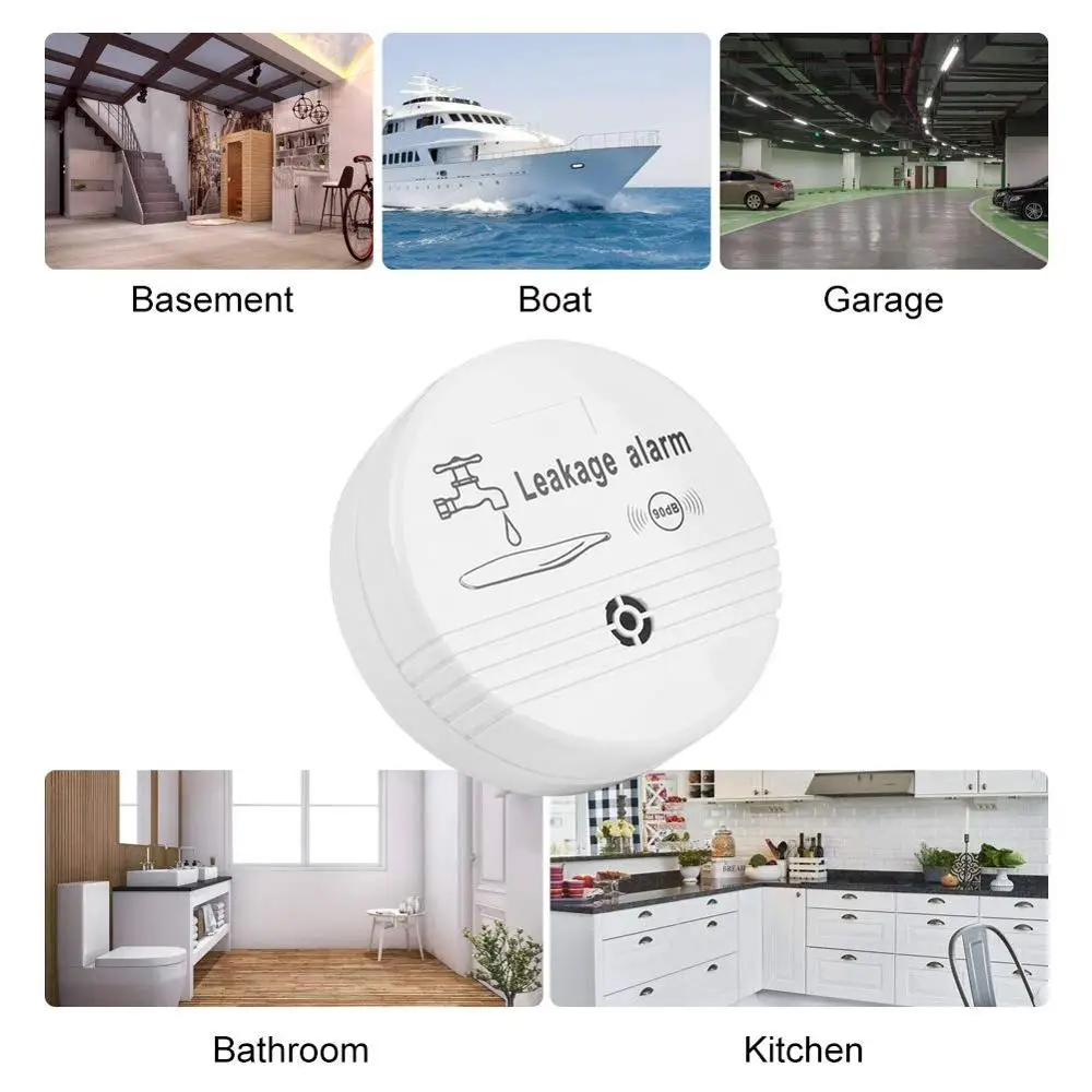 Wireless Water Leak Detection Sensor,Pipe Water Flow Leak Detector In Alarm