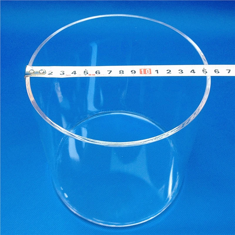 Large Diameter High Purity Quartz Tube With Flange