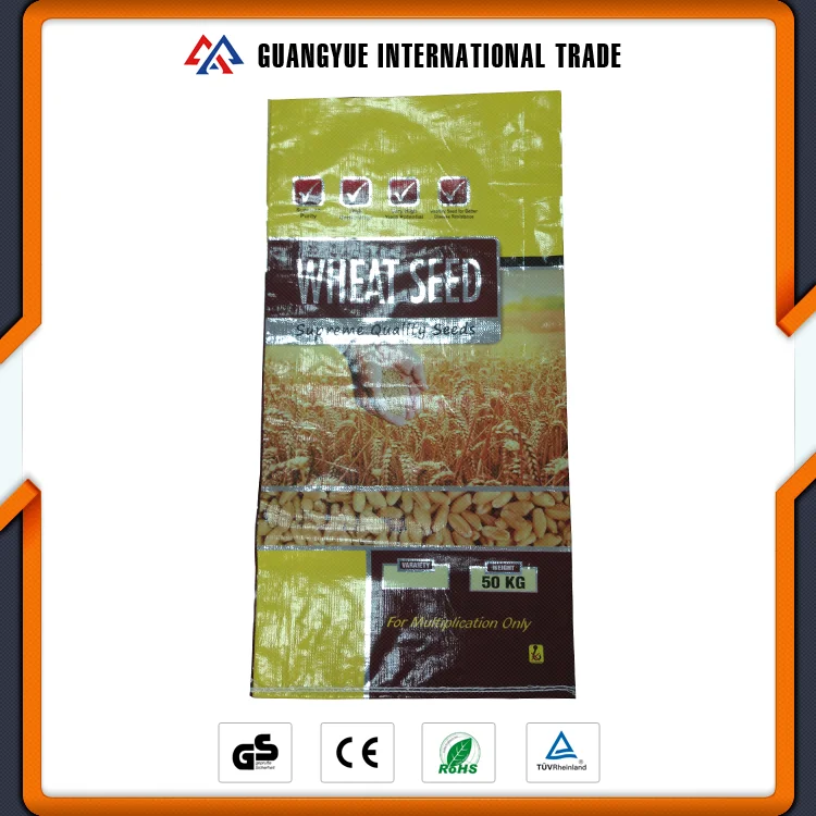 Guangyue Лучшая Цена 50 КГ ПП Тканые Ламинированная Упаковка Мешок Семян Кукурузы
